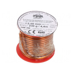 Sârmă Emailată Cupru 2,5mm 0,2kg | Electronic-mag.ro | Componente Electronice