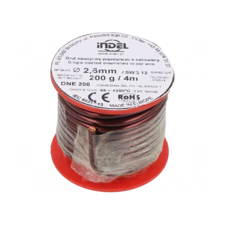 Sârmă Emailată 2,6mm 0,2kg Cupru | Electronic-mag.ro | Componente Electronice