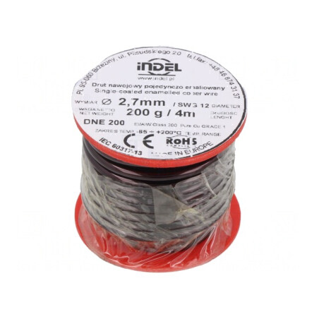Sârmă Emailată 2,7mm 0,2kg Cu 65-200°C | Electronic-mag.ro | Componente Electronice
