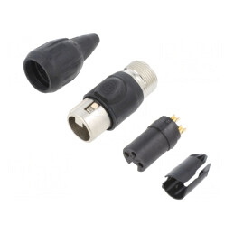 Mufă XLR Mamă 3 Pin Drept pe Cablu | Electronic-mag.ro | Componente Electronice