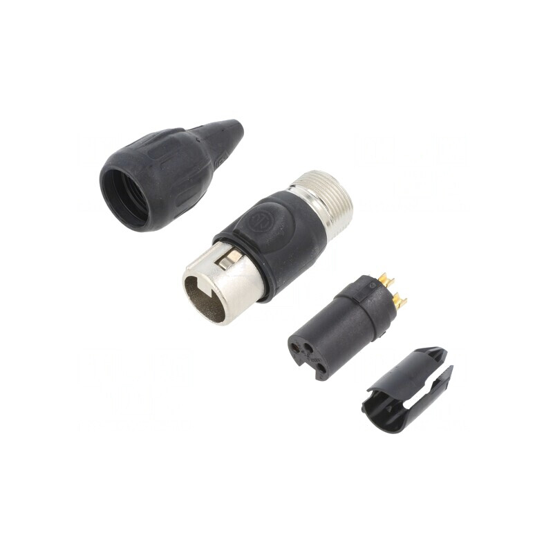 Mufă XLR Mamă 3 Pin Drept pe Cablu | Electronic-mag.ro | Componente Electronice