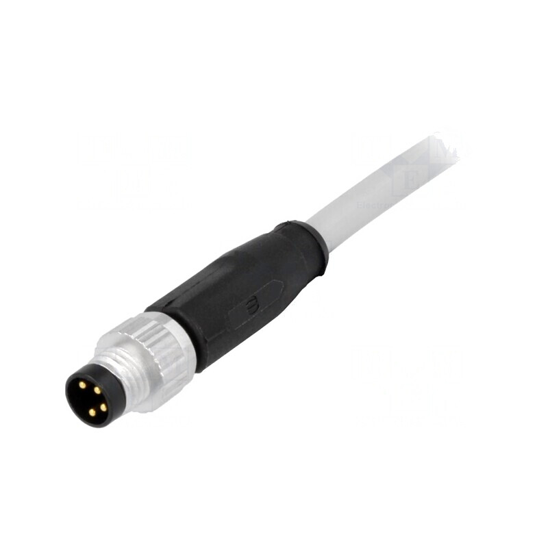 Conector M8 Tată 4 PIN Drept cu Cablu 0,5m PVC | Electronic-mag.ro | Componente Electronice