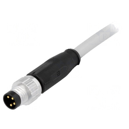 Conector M8 Tată 4 PIN Drept cu Cablu 0,5m PVC | Electronic-mag.ro | Componente Electronice