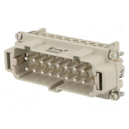 Conector HDC cu 16 Inserturi de Contact Tată PE | Electronic-mag.ro | Componente Electronice