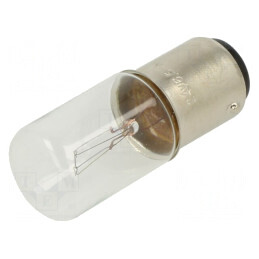Lampă: miniaturală; BA15D; transparentă; 24VDC; 24VAC
