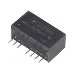 Convertor DC/DC 1W 36-75V la 12V/-12V SIP8 | Electronic-mag.ro | Componente Electronice