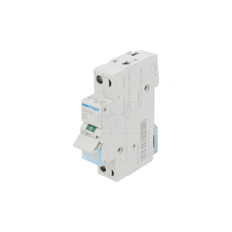 Separator-întrerupător 1P 32A 230V pentru Șină DIN SBN | Electronic-mag.ro | Componente Electronice