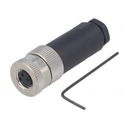 Mufă Conector M8 Mamă 3 PIN IP67 | Electronic-mag.ro | Componente Electronice