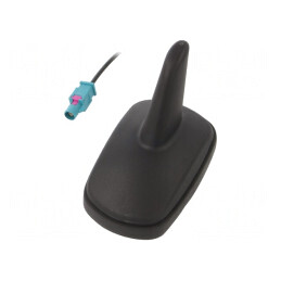 Antena Radio Auto SHARK Neagră cu Amplificator 12V | Electronic-mag.ro | Componente Electronice