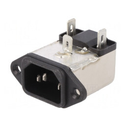 Conector de alimentare AC 250V 3A IEC 60320 | Electronic-mag.ro | Componente Electronice