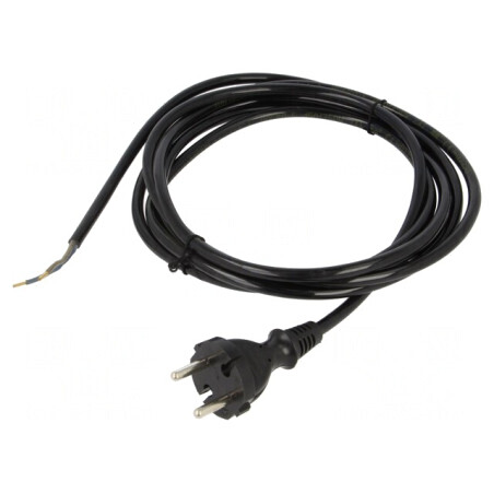 Cablu Alimentare 2x1mm2 3m Negru 230V 10A | Electronic-mag.ro | Componente Electronice