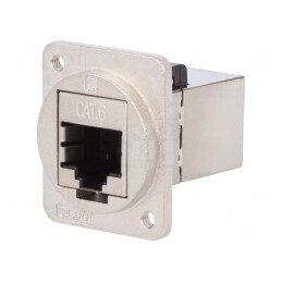 Adaptor Ecranat Cat 6 8p8c Metal 19x24mm | Electronic-mag.ro | Componente Electronice