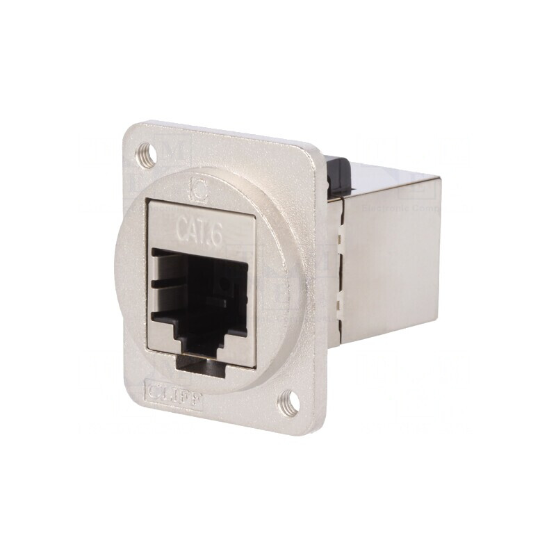 Adaptor Ecranat Cat 6 8p8c Metal 19x24mm | Electronic-mag.ro | Componente Electronice