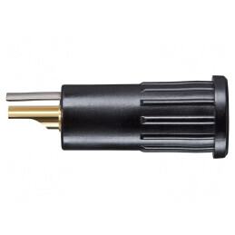 Conector Banană 4mm Negru Aurit Cu Izolație | Electronic-mag.ro | Componente Electronice