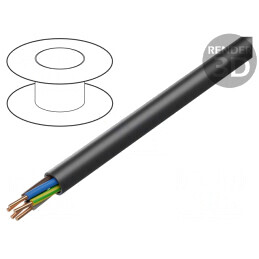 Cablu electric YKY 5G10mm2 negru 100m