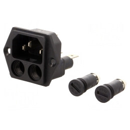 Conector de alimentare AC soclu tată 10A 250V | Electronic-mag.ro | Componente Electronice