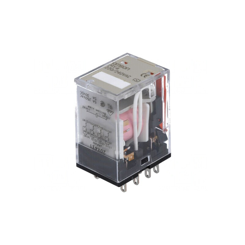 Releu electromagnetic 4PDT 240VAC 5A | Electronic-mag.ro | Componente Electronice