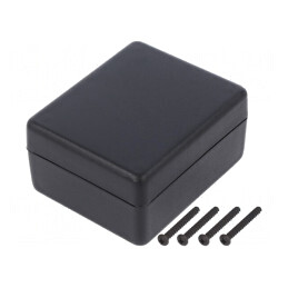 Carcasă universală SMART ABS neagră 63x76x38mm | Electronic-mag.ro | Componente Electronice