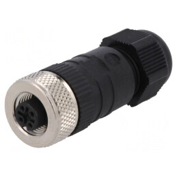 Mufă M12 PIN 5 mamă pe cablu IP67 | Electronic-mag.ro | Componente Electronice