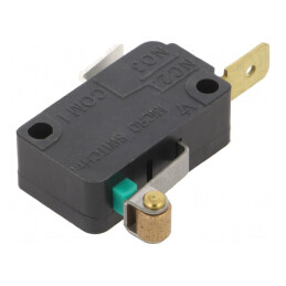 Microîntrerupător cu Manetă și Rolă 1A 250VAC | Electronic-mag.ro | Componente Electronice