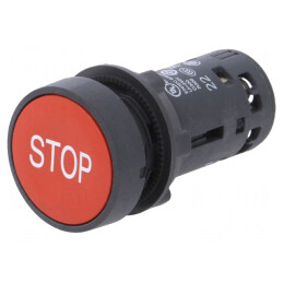 Comutator de Apăsare 22mm 1NC/NO | Electronic-mag.ro | Componente Electronice