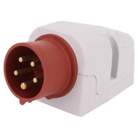 Conector alimentare trifazat 16A 400VAC IP44 | Electronic-mag.ro | Componente Electronice