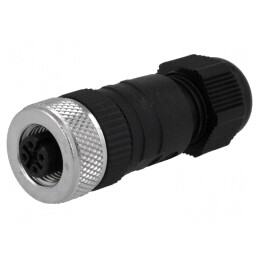 Mufă M12 4P Mamă DeviceNet/CANopen IP67 | Electronic-mag.ro | Componente Electronice