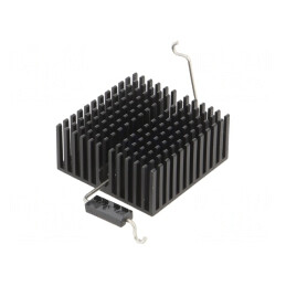 Radiator extrudat cu aripioare BGA/FPGA negru 40x40mm | Electronic-mag.ro | Componente Electronice