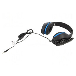 Căști Over-Ear cu Microfon Jack 3,5mm Negru Albastru | Electronic-mag.ro | Componente Electronice