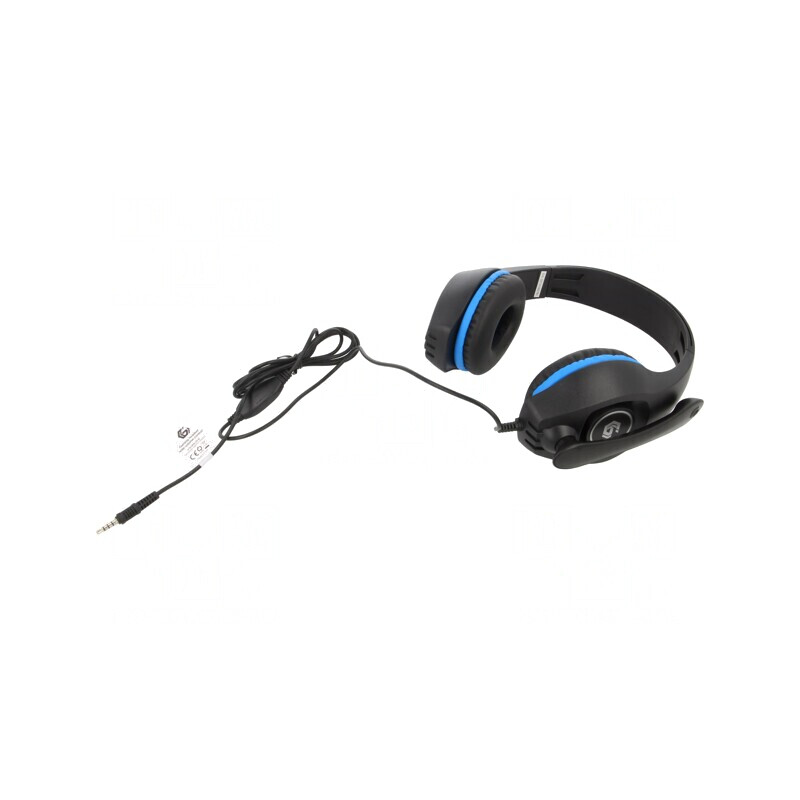 Căști Over-Ear cu Microfon Jack 3,5mm Negru Albastru | Electronic-mag.ro | Componente Electronice