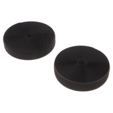 Bandă Velcro Neagră 25mm x 5m -10÷60°C | Electronic-mag.ro | Componente Electronice