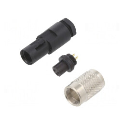 Conector M9 Mamă 3-Pin Aurit IP67 125V Pe Cablu | Electronic-mag.ro | Componente Electronice