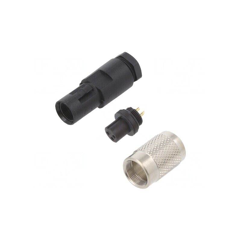 Conector M9 Mamă 3-Pin Aurit IP67 125V Pe Cablu | Electronic-mag.ro | Componente Electronice
