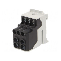 Bloc de distribuție negru 10mm2 25mm2 | Electronic-mag.ro | Componente Electronice
