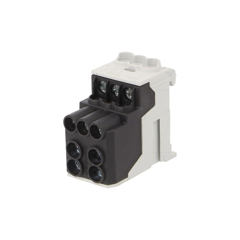 Bloc de distribuție negru 10mm2 25mm2 | Electronic-mag.ro | Componente Electronice