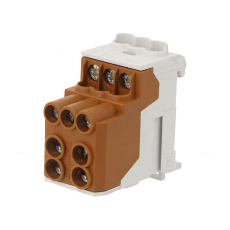 Bloc de Distribuție Termic 10mm2 25mm2 Maro | Electronic-mag.ro | Componente Electronice