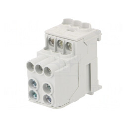 Bloc de distribuție 10mm2 25mm2 gri | Electronic-mag.ro | Componente Electronice
