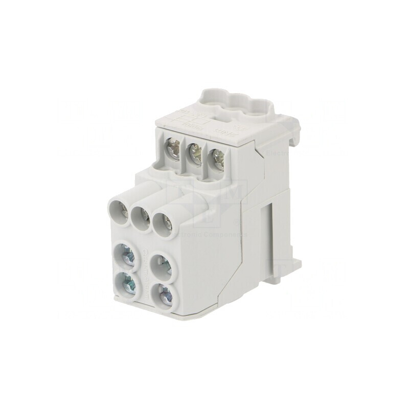 Bloc de distribuție 10mm2 25mm2 gri | Electronic-mag.ro | Componente Electronice