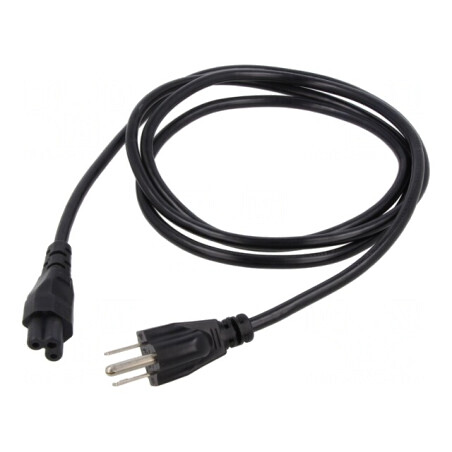 Cablu Alimentare 1,8m Negru 3x18AWG IEC C5 la NEMA 5-15 | Electronic-mag.ro | Componente Electronice
