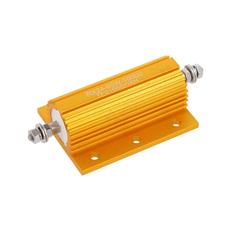 Rezistor bobinat cu radiator 100Ω 85W ±5% 50ppm/°C | Electronic-mag.ro | Componente Electronice