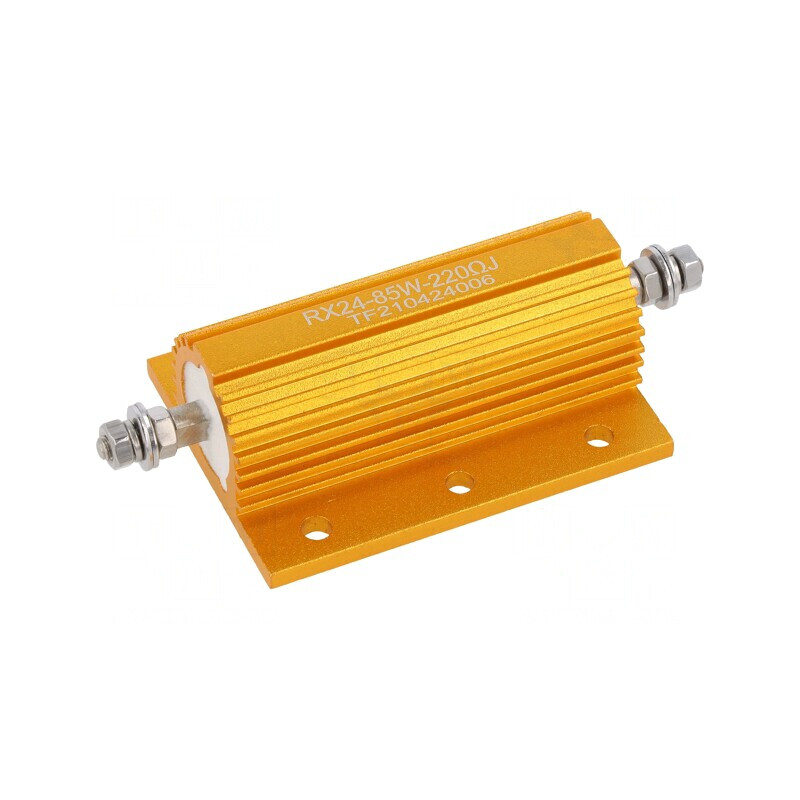 Rezistor bobinat cu radiator 220Ω 85W | Electronic-mag.ro | Componente Electronice