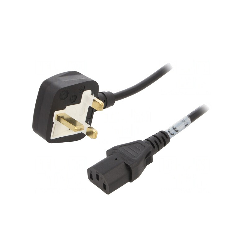 Cablu Alimentare Negru 2m 3x0,75mm2 BS 1363 la IEC C13 | Electronic-mag.ro | Componente Electronice Cablu Alimentare Negru 2m 3x0,75mm2 BS 1363 la IEC C13 | Electronic-mag.ro | Componente Electronice