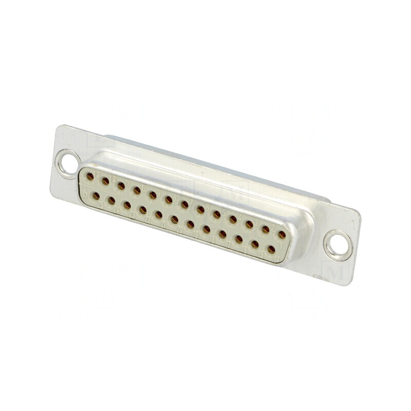 Mufă Mamă D-Sub 25 PIN Lipire Contacte Întoarse | Electronic-mag.ro | Componente Electronice