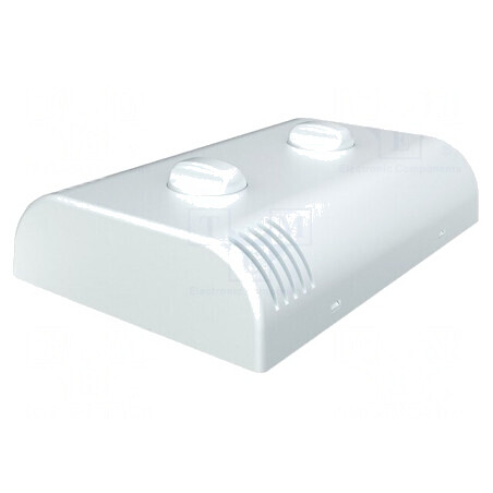 Carcasă de montare pe perete ABS albă 80x120x25 mm | Electronic-mag.ro | Componente Electronice