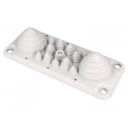 Garnitură Gri Deschis cu 14 Orificii IP54 | Electronic-mag.ro | Componente Electronice