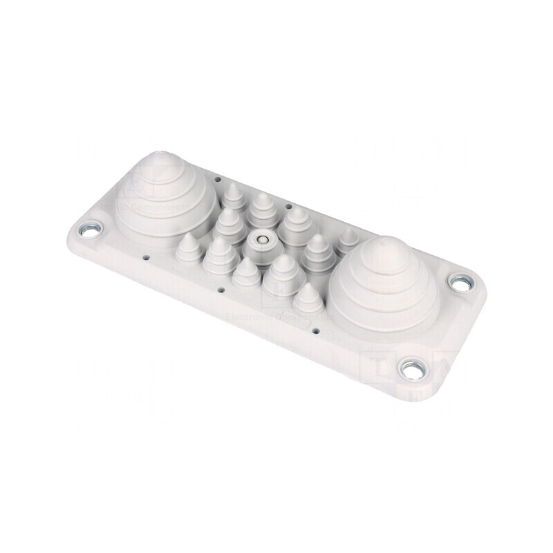 Garnitură Gri Deschis cu 14 Orificii IP54 | Electronic-mag.ro | Componente Electronice