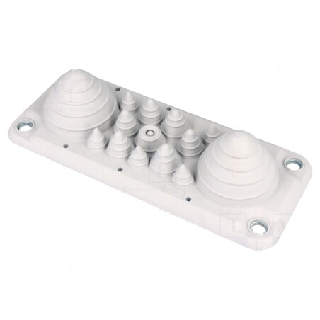 Garnitură Gri Deschis cu 14 Orificii IP54 | Electronic-mag.ro | Componente Electronice