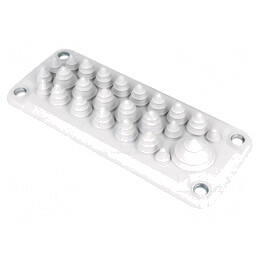 Garnitură cu orificii multiple gri deschis IP54 | Electronic-mag.ro | Componente Electronice