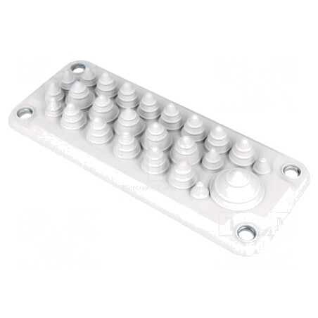 Garnitură cu orificii multiple gri deschis IP54 | Electronic-mag.ro | Componente Electronice