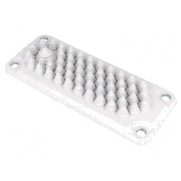 Garnitură gri deschis cu 51 orificii IP54 | Electronic-mag.ro | Componente Electronice